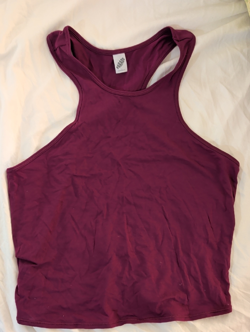 NWOT Parade Fuschia Purple Racerback Tank Top Size S